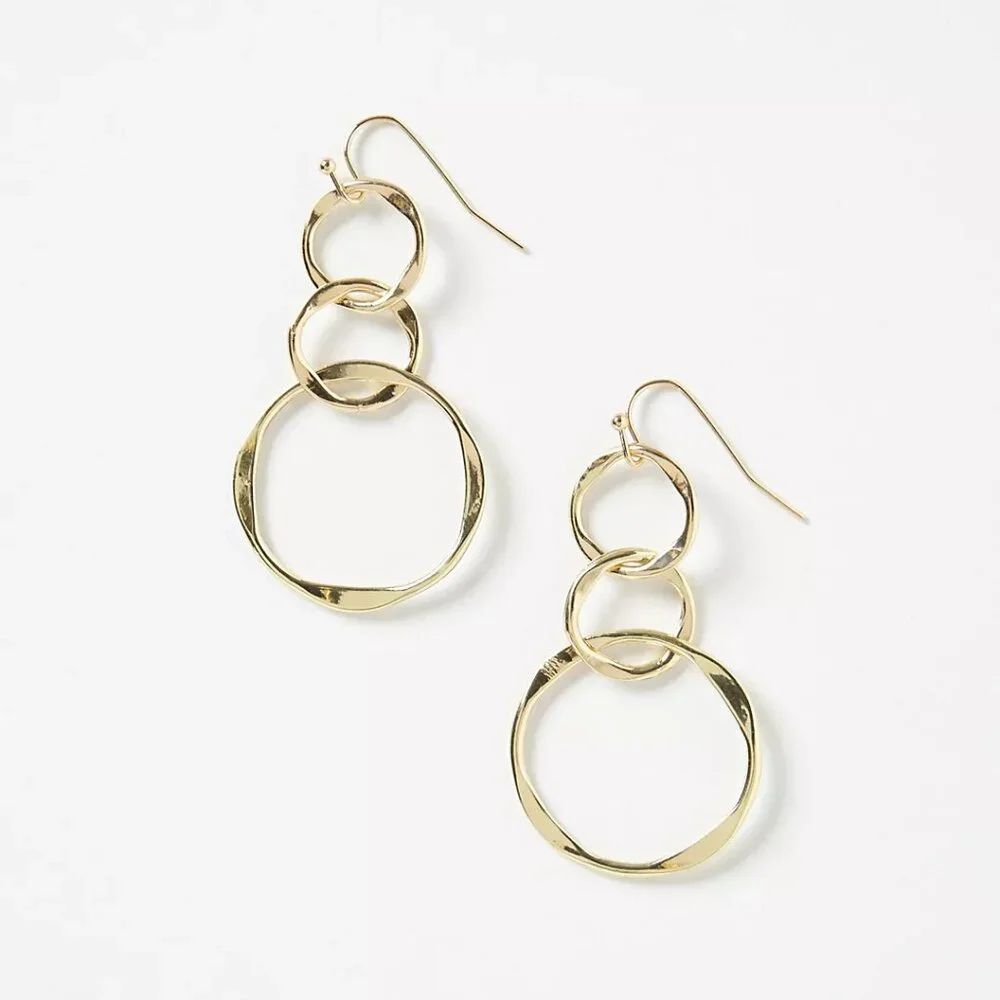 "Atmospheric Hoops" Earrings - Picture 1 of 2